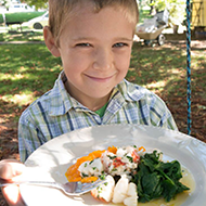 Child with food