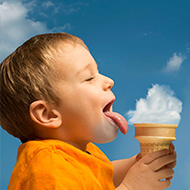 Child with ice cream cone